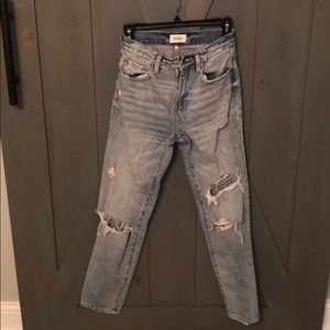 Woman’s mom jeans hardly worn.